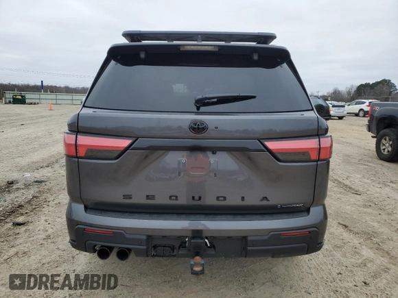 2025 Toyota Sequoia SR5 with VIN 7SVAAABA6SX050186, listed as a Copart auction lot 41531945 with 0 mi miles and Salvage Title. Bid and sale history available at carsss.com. Image 6.
