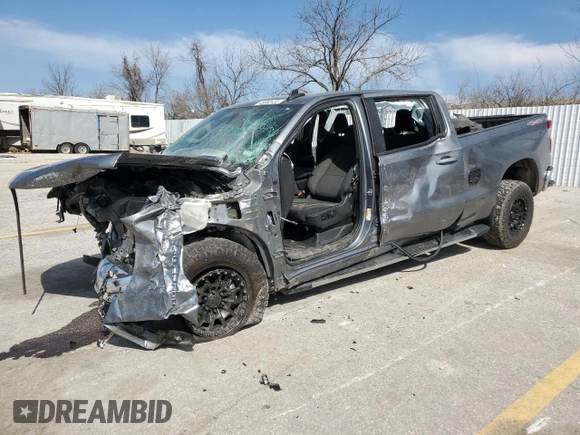2021 Chevrolet Silverado 1500 LT with VIN 1GCUYDED4MZ142740, listed as a Copart auction lot 48862435 with Not Provided miles and Salvage Title. Bid and sale history available at DreamBid. Image 1.