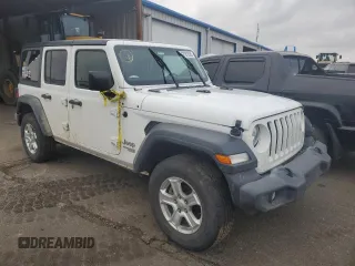 2019 Jeep Wrangler Unlimited Sport with VIN 1C4HJXDG0KW506153, listed as a Copart auction lot 42191625 with 81,954 mi miles and Salvage title. Bid and sale history available at DreamBid. Image 4.