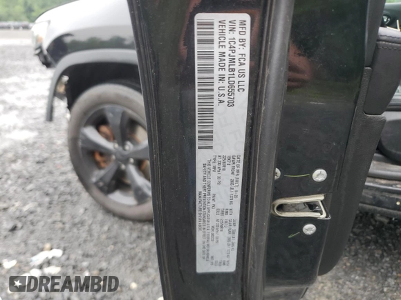 2020 Jeep Cherokee Latitude Plus with VIN 1C4PJMLB1LD655703, listed as a Copart auction lot 59983265 with 88,700 mi miles and Salvage title. Bid and sale history available at DreamBid. Image 14.