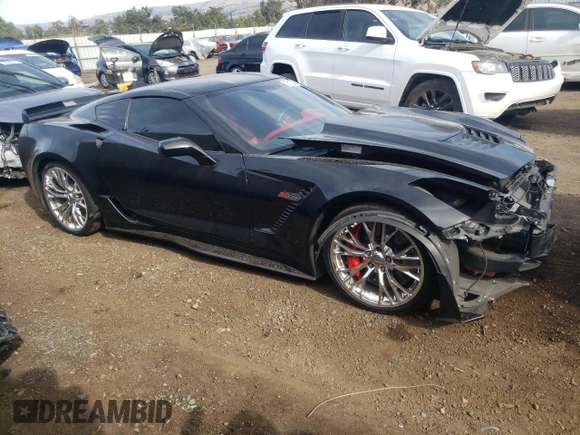2017 Chevrolet Corvette Z06 3LZ with VIN 1G1YU2D63H5603064, listed as a Copart auction lot 75152693 with 44,348 mi miles. Bid and sale history available at carsss.com. Image 4.