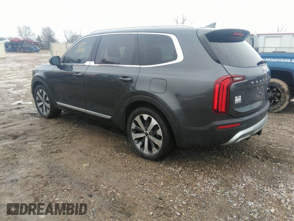 2021 Kia Telluride EX with VIN 5XYP3DHC4MG116989, listed as a IAAI auction lot 41282102 with 58,460 mi miles and . Bid and sale history available at DreamBid. Image 3.