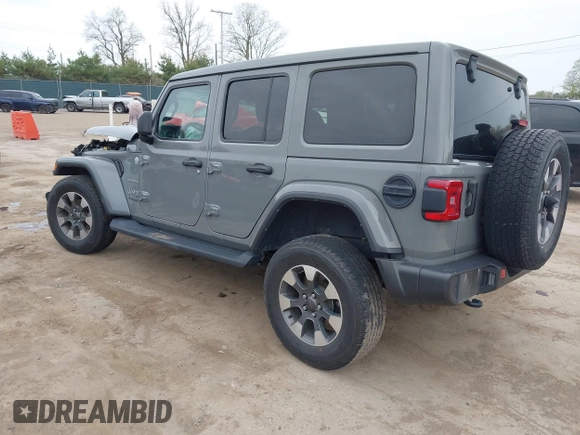 2022 Jeep Wrangler Unlimited Sahara with VIN 1C4HJXEG7NW138105, listed as a IAAI auction lot 42146898 with Not provided miles and . Bid and sale history available at DreamBid. Image 3.