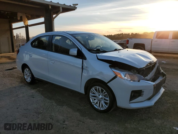 2023 Mitsubishi Mirage ES z VIN ML32FUFJ3PHF05224, wystawiony jako Copart lot #46583475 z przebiegiem 25 570 mil mil oraz Szkoda całkowita • Salvage title. Historia ofert i sprzedaży dostępna na DreamBid. Obrazek 4.