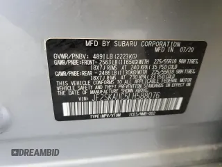 2020 Subaru Forester Limited with VIN JF2SKAUC5LH588076, listed as a Copart auction lot 63333775 with 43,694 mi miles and Salvage title. Bid and sale history available at DreamBid. Image 13.