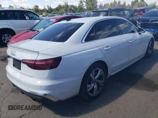 2021 Audi S4 Premium Plus with VIN WAUB4AF49MA024579, listed as a Copart auction lot 64689814 with 28,698 mi miles and Salvage Title. Bid and sale history available at carsss.com. Image 3.