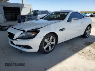 2015 Mercedes-Benz SLK-Class SLK 250 with VIN WDDPK4HAXFF099080, listed as a Copart auction lot 49264465 with 41,011 mi miles and Salvage Title. Bid and sale history available at carsss.com. Image 1.
