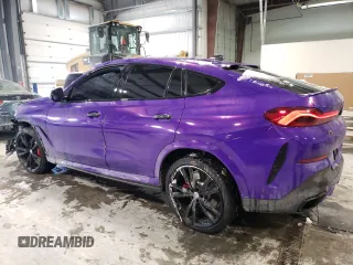 2022 BMW X6 M50i z VIN 5UXCY8C07N9K85135, wystawiony jako Copart lot #45385725 z przebiegiem 57 106 mil mil oraz Szkoda całkowita • Salvage title. Historia ofert i sprzedaży dostępna na DreamBid. Obrazek 2.