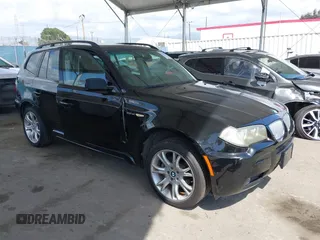2007 BMW X3 3.0si with VIN WBXPC93457WF27053, listed as a IAAI auction lot 41947179 with 183,505 mi miles and . Bid and sale history available at DreamBid. Image 1.