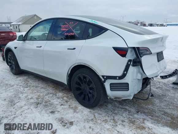 2023 Tesla Model Y Long Range with VIN 7SAYGAEE8PF706706, listed as a IAAI auction lot 41297340 with 24,428 mi miles and . Bid and sale history available at DreamBid. Image 3.
