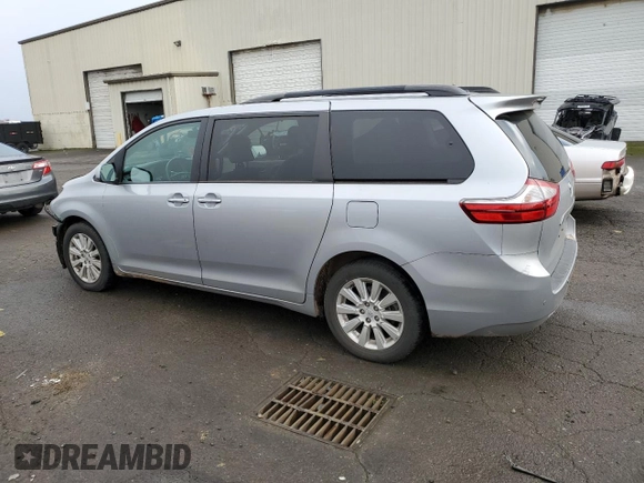 2015 Toyota Sienna Ltd with VIN 5TDDK3DC1FS094400, listed as a Copart auction lot 84051894 with 37,306 mi miles and Salvage Title. Bid and sale history available at carsss.com. Image 2.