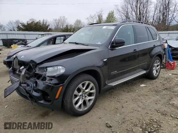 2013 BMW X5 xDrive35i with VIN 5UXZV4C59D0E09161, listed as a Copart auction lot 52372115 with 117,719 mi miles and Salvage Title. Bid and sale history available at carsss.com. Image 1.