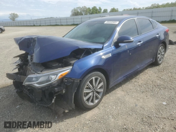 2019 Kia Optima LX with VIN 5XXGT4L35KG353807, listed as a Copart auction lot 50650985 with 74,601 mi miles and Salvage Title. Bid and sale history available at carsss.com. Image 1.