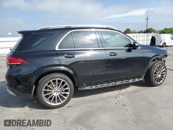 2021 Mercedes-Benz GLE 350 with VIN 4JGFB4KB2MA570877, listed as a Copart auction lot 58074685 with 15,253 mi miles and Salvage title. Bid and sale history available at DreamBid. Image 3.