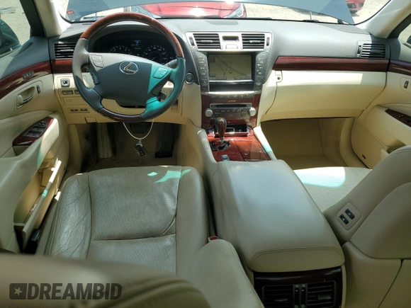 2012 Lexus LS 460 L with VIN JTHGL5EF5C5045506, listed as a Copart auction lot 56993715 with 141,923 mi miles and Salvage title. Bid and sale history available at DreamBid. Image 8.