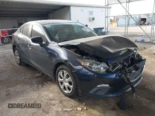 2016 Mazda Mazda3 i Sport with VIN 3MZBM1T7XGM252659, listed as a IAAI auction lot 41465038 with 151,045 mi miles. Bid and sale history available at carsss.com. Image 1.