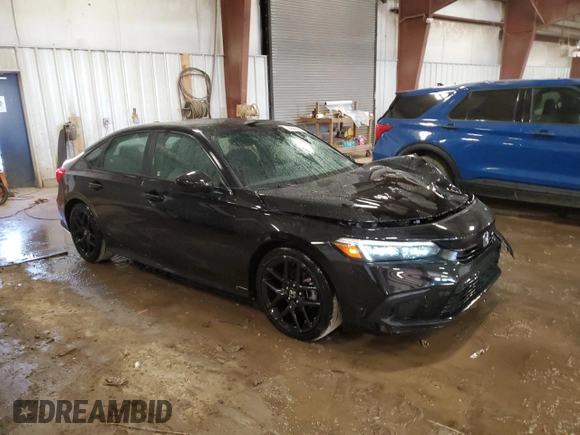 2024 Honda Civic Sedan Sport with VIN 2HGFE2F55RH509103, listed as a Copart auction lot 48469395 with 14,148 mi miles and Salvage Title. Bid and sale history available at carsss.com. Image 4.