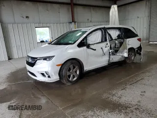 2020 Honda Odyssey EX-L z VIN 5FNRL6H71LB021299, wystawiony jako Copart lot #57777775 z przebiegiem Nie podano mil oraz Nie do naprawy • Non repairable. Historia ofert i sprzedaży dostępna na DreamBid. Obrazek 1.