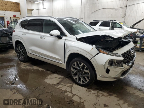 2023 Hyundai Santa Fe Calligraphy with VIN 5NMS5DAL3PH521847, listed as a Copart auction lot 88201785 with 12,170 mi miles and Salvage Title. Bid and sale history available at carsss.com. Image 4.