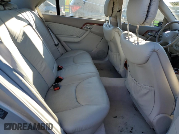 2002 Mercedes-Benz S-Class 4.3L with VIN WDBNG70J32A289860, listed as a Copart auction lot 85976544 with 129,617 mi miles and Salvage Title. Bid and sale history available at carsss.com. Image 10.