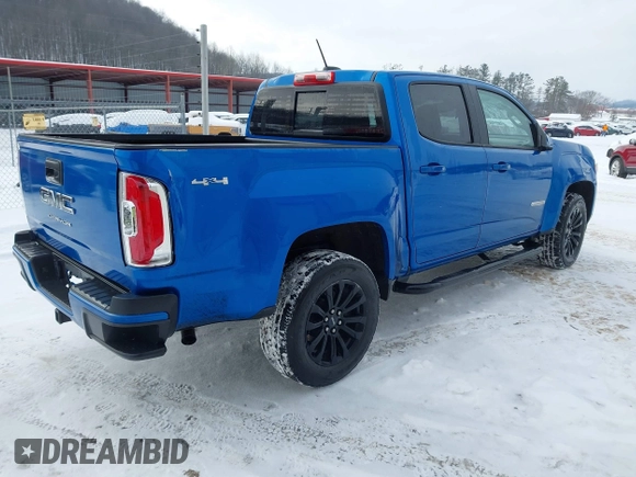 2021 GMC Canyon 4WD Elevation with VIN 1GTG6CEN9M1247181, listed as a IAAI auction lot 41285616 with 46,080 mi miles. Bid and sale history available at carsss.com. Image 4.