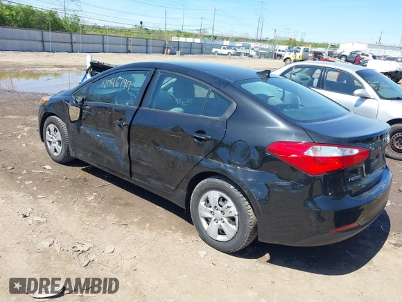 2015 Kia Forte LX with VIN KNAFK4A63F5419614, listed as a IAAI auction lot 42046799 with 117,596 mi miles. Bid and sale history available at carsss.com. Image 3.