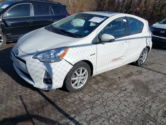 2014 Toyota Prius c One with VIN JTDKDTB32E1077721, listed as a IAAI auction lot 41464708 with 1 mi miles. Bid and sale history available at carsss.com. Image 19.