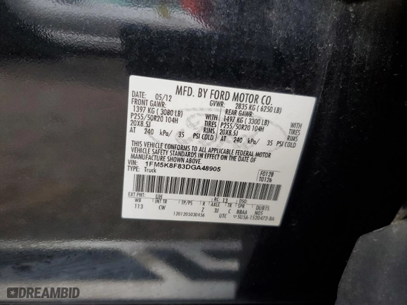 2013 Ford Explorer Limited with VIN 1FM5K8F83DGA48905, listed as a Copart auction lot 41472415 with 150,951 mi miles and Clean Title. Bid and sale history available at carsss.com. Image 13.