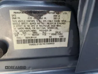 2000 Nissan Altima XE with VIN 1N4DL01D2YC140903, listed as a Copart auction lot 85961404 with 236,639 mi miles and Salvage Title. Bid and sale history available at carsss.com. Image 12.