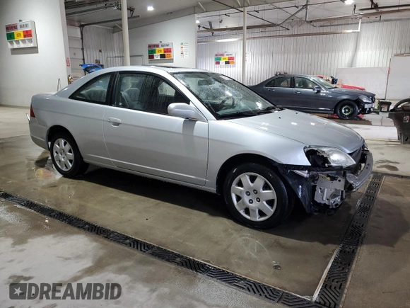 2002 Honda Civic EX with VIN 1HGEM22992L108766, listed as a Copart auction lot 53991685 with 84,542 mi miles and Salvage Title. Bid and sale history available at carsss.com. Image 4.