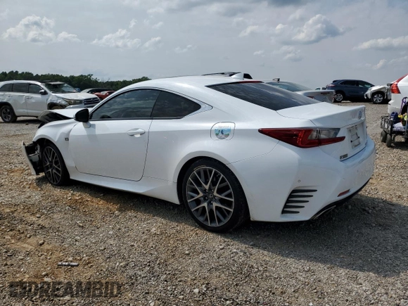 2017 Lexus RC 200t with VIN JTHHA5BC9H5007109, listed as a Copart auction lot 60424705 with 52,543 mi miles and Salvage title. Bid and sale history available at DreamBid. Image 2.