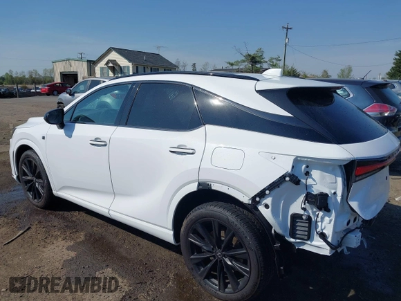 2025 Lexus RX with VIN 2T2BCMEAXSC021242, listed as a IAAI auction lot 42062331 with 5,332 mi miles. Bid and sale history available at carsss.com. Image 3.