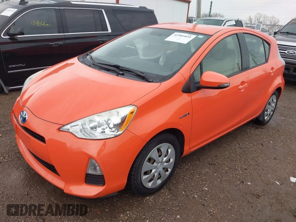 2013 Toyota Prius One with VIN JTDKDTB32D1053479, listed as a IAAI auction lot 41981035 with 53,588 mi miles. Bid and sale history available at carsss.com. Image 2.