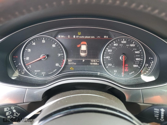 2017 Audi A6 Prestige with VIN WAUH2AFC0HN037937, listed as a Copart auction lot 51044765 with 161,608 mi miles and Salvage Title. Bid and sale history available at carsss.com. Image 9.