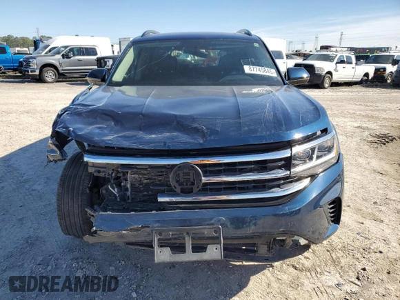 2022 Volkswagen Atlas SE with VIN 1V2KP2CAXNC532543, listed as a Copart auction lot 87745845 with 57,500 mi miles and Clean title. Bid and sale history available at DreamBid. Image 5.