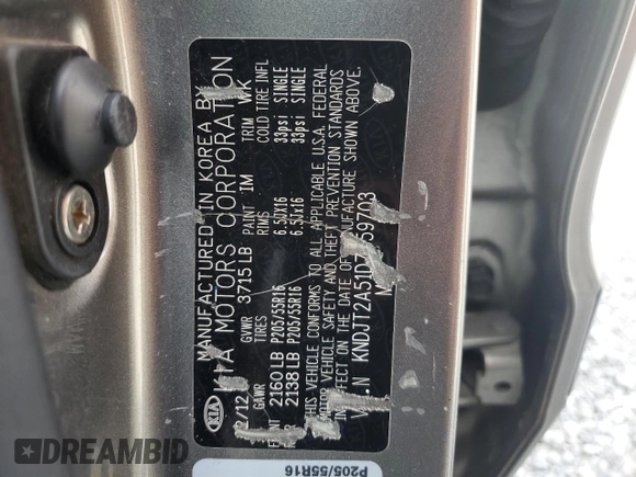 2013 Kia Soul with VIN KNDJT2A51D7559703, listed as a Copart auction lot 49065945 with 89,893 mi miles and Salvage Title. Bid and sale history available at carsss.com. Image 14.