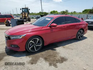 2020 Honda Accord Sport with VIN 1HGCV1F3XLA095950, listed as a Copart auction lot 55596304 with 11,370 mi miles and Salvage title. Bid and sale history available at DreamBid. Image 1.