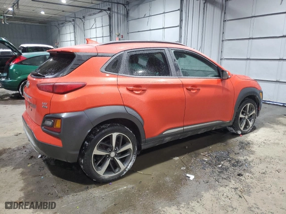 2019 Hyundai Kona Limited with VIN KM8K3CA58KU238505, listed as a Copart auction lot 41784425 with 23,215 mi miles and Salvage Title. Bid and sale history available at carsss.com. Image 3.