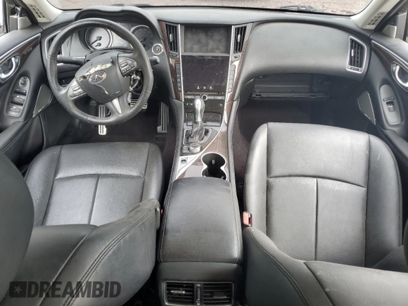 2017 Infiniti Q50 Red Sport 400 with VIN JN1FV7ARXHM870766, listed as a Copart auction lot 59943005 with 90,672 mi miles and Non repairable. Bid and sale history available at DreamBid. Image 8.
