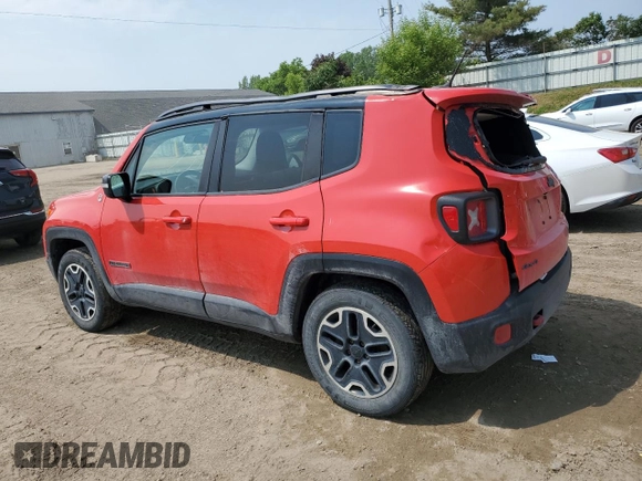2015 Jeep Renegade Trailhawk with VIN ZACCJBCT9FPB78763, listed as a Copart auction lot 59810285 with 154,413 mi miles and Clean title. Bid and sale history available at DreamBid. Image 2.