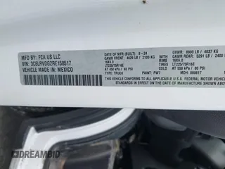 2024 Ram ProMaster Cargo Tradesman with VIN 3C6LRVDG2RE150517, listed as a IAAI auction lot 41462460 with 3,374 mi miles and . Bid and sale history available at DreamBid. Image 9.