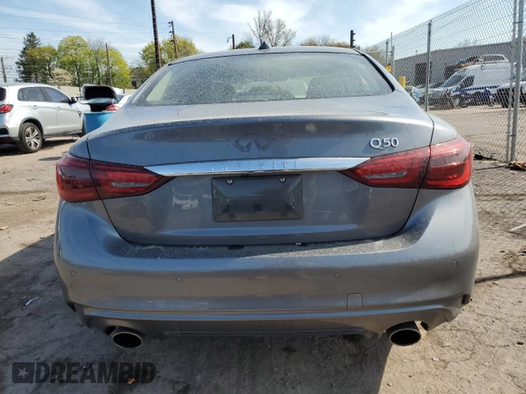 2022 Infiniti Q50 Luxe z VIN JN1EV7BRXNM342229, wystawiony jako Copart lot #53464005 z przebiegiem 14 194 mil mil oraz Szkoda całkowita • Salvage title. Historia ofert i sprzedaży dostępna na DreamBid. Obrazek 6.