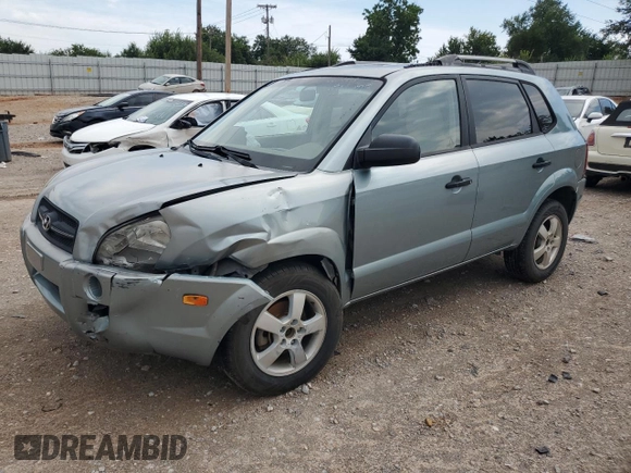 2007 Hyundai Tucson GLS with VIN KM8JM12B27U495748, listed as a Copart auction lot 65995374 with 203,456 mi miles and Salvage Title. Bid and sale history available at carsss.com. Image 1.