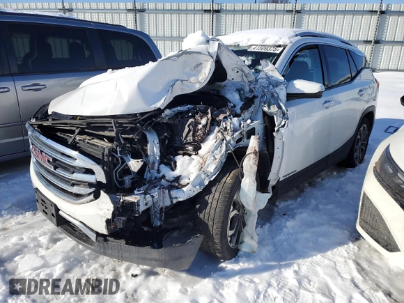2021 GMC Terrain SLT with VIN 3GKALPEV5ML325958, listed as a Copart auction lot 41509375 with Not provided miles and Salvage title. Bid and sale history available at DreamBid. Image 1.