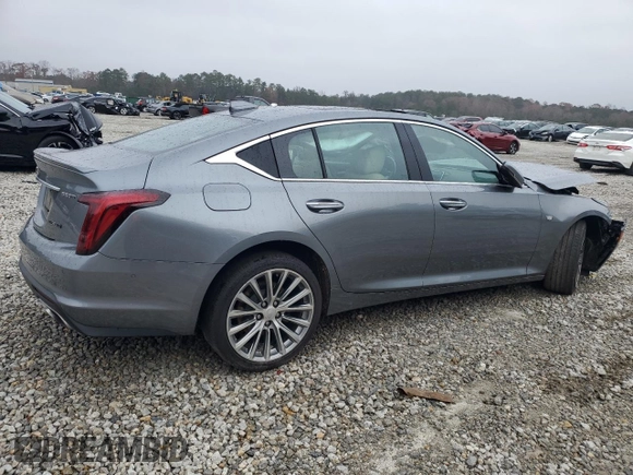 2021 Cadillac CT5 Premium Luxury with VIN 1G6DN5RW9M0114689, listed as a Copart auction lot 84798234 with 64,302 mi miles and Salvage Title. Bid and sale history available at DreamBid. Image 3.