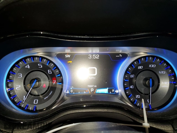 2015 Chrysler 300 with VIN 2C3CCAGG6FH787381, listed as a Copart auction lot 49518735 with 76,937 mi miles and Salvage Title. Bid and sale history available at carsss.com. Image 9.