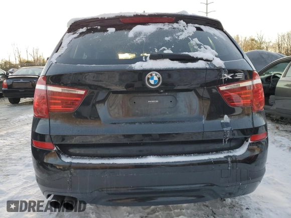 2016 BMW X3 xDrive28i with VIN 5UXWX9C56G0D72472, listed as a Copart auction lot 87947105 with 108,023 mi miles and Salvage Title. Bid and sale history available at DreamBid. Image 6.