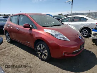 2015 Nissan LEAF SV with VIN 1N4AZ0CP0FC303912, listed as a Copart auction lot 64177143 with 24,733 mi miles. Bid and sale history available at carsss.com. Image 4.