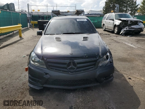 2013 Mercedes-Benz C 300 Sport with VIN WDDGF8AB7DR248667, listed as a Copart auction lot 53837375 with 53,973 mi miles and Salvage Title. Bid and sale history available at DreamBid. Image 5.