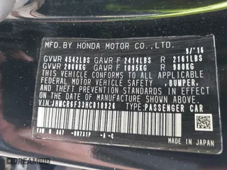 2017 Honda Accord Hybrid with VIN JHMCR6F33HC010926, listed as a IAAI auction lot 40061747 with 184,770 mi miles. Bid and sale history available at carsss.com. Image 9.